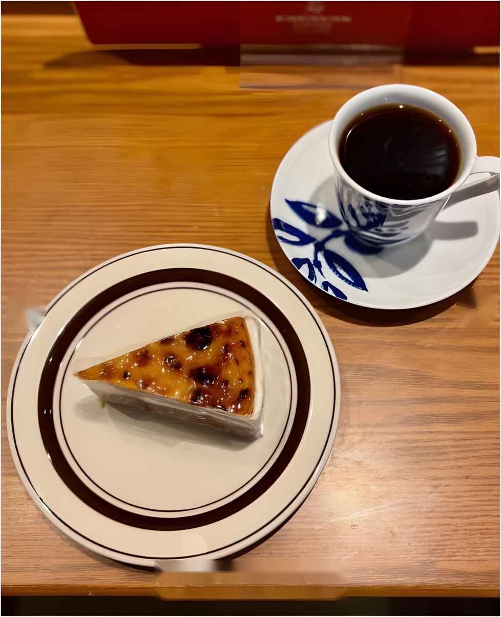チーズケーキとコーヒー